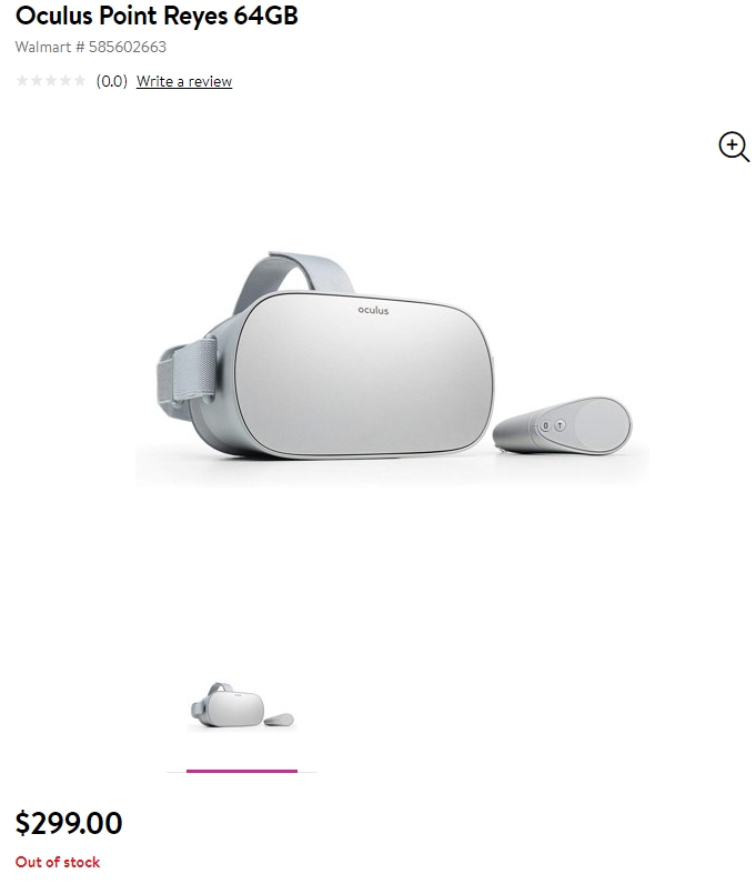 Oculus Quest 2(？)の商品ページが米Walmartに出現。お値段まさかの 