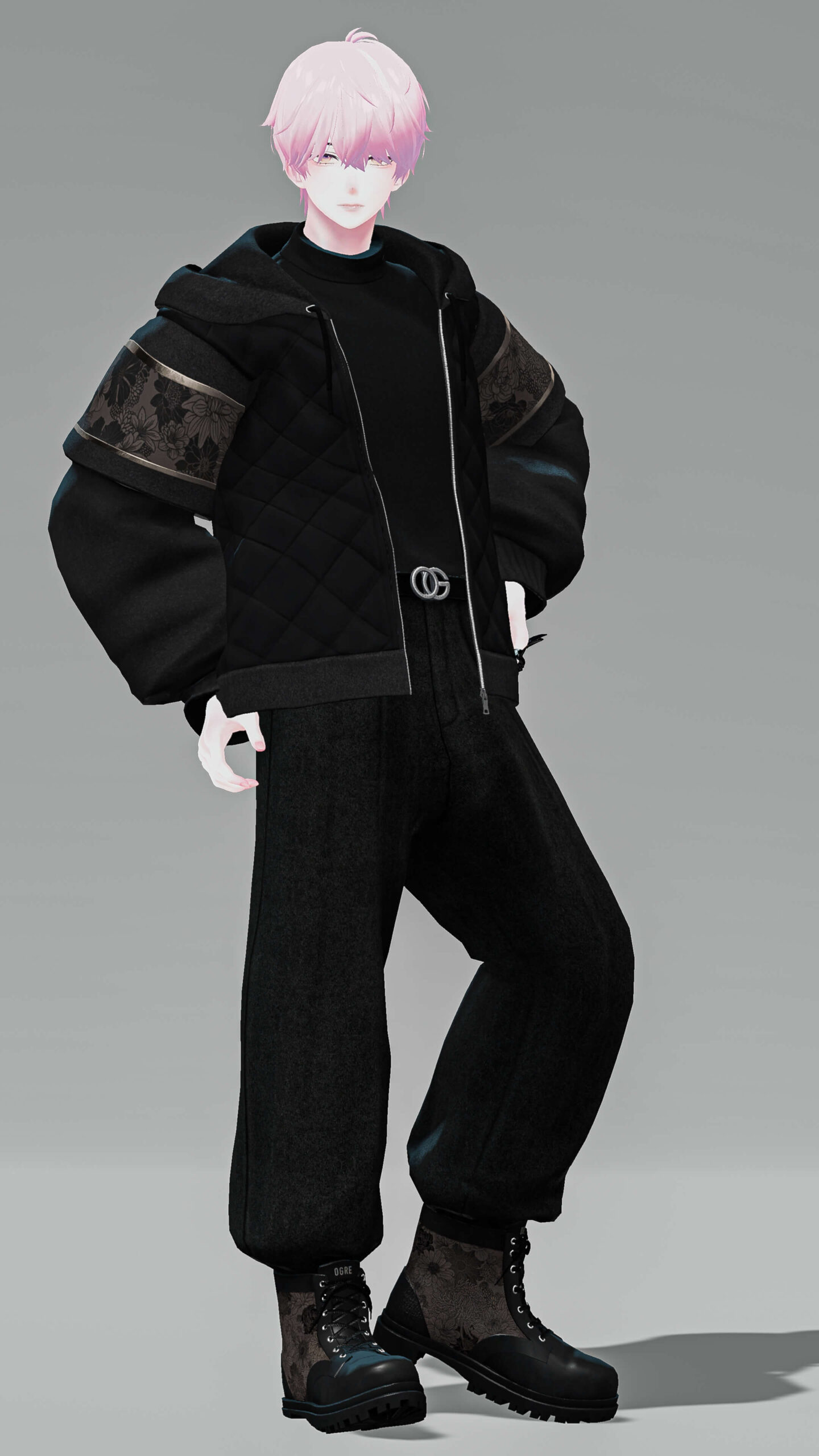 【VRChat対応衣装レビュー】足元まで、魅せてやる。OGRE『Quilting Hoodie』で街に映えるオトコになれ【PR ...